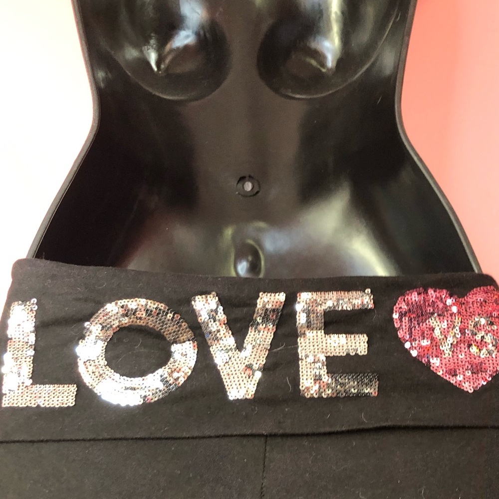 Vintage VS sequin fold over legging flares